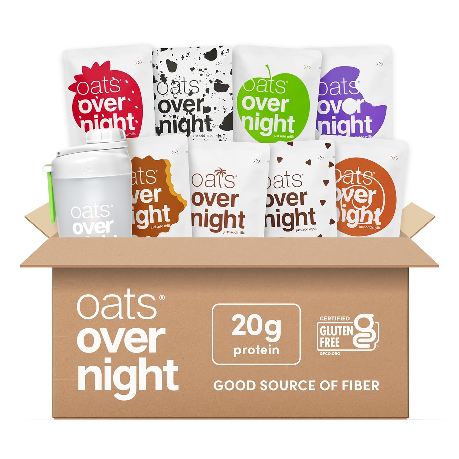 Oats Overnight Party Variety Pack - High Protein, High Fiber Breakfast Protein S...