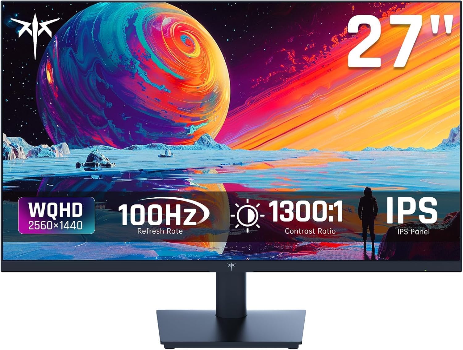KTC 27 Inch QHD(2560 * 1440) 100Hz Computer Monitor - IPS Panel, Anti-Blue Light...