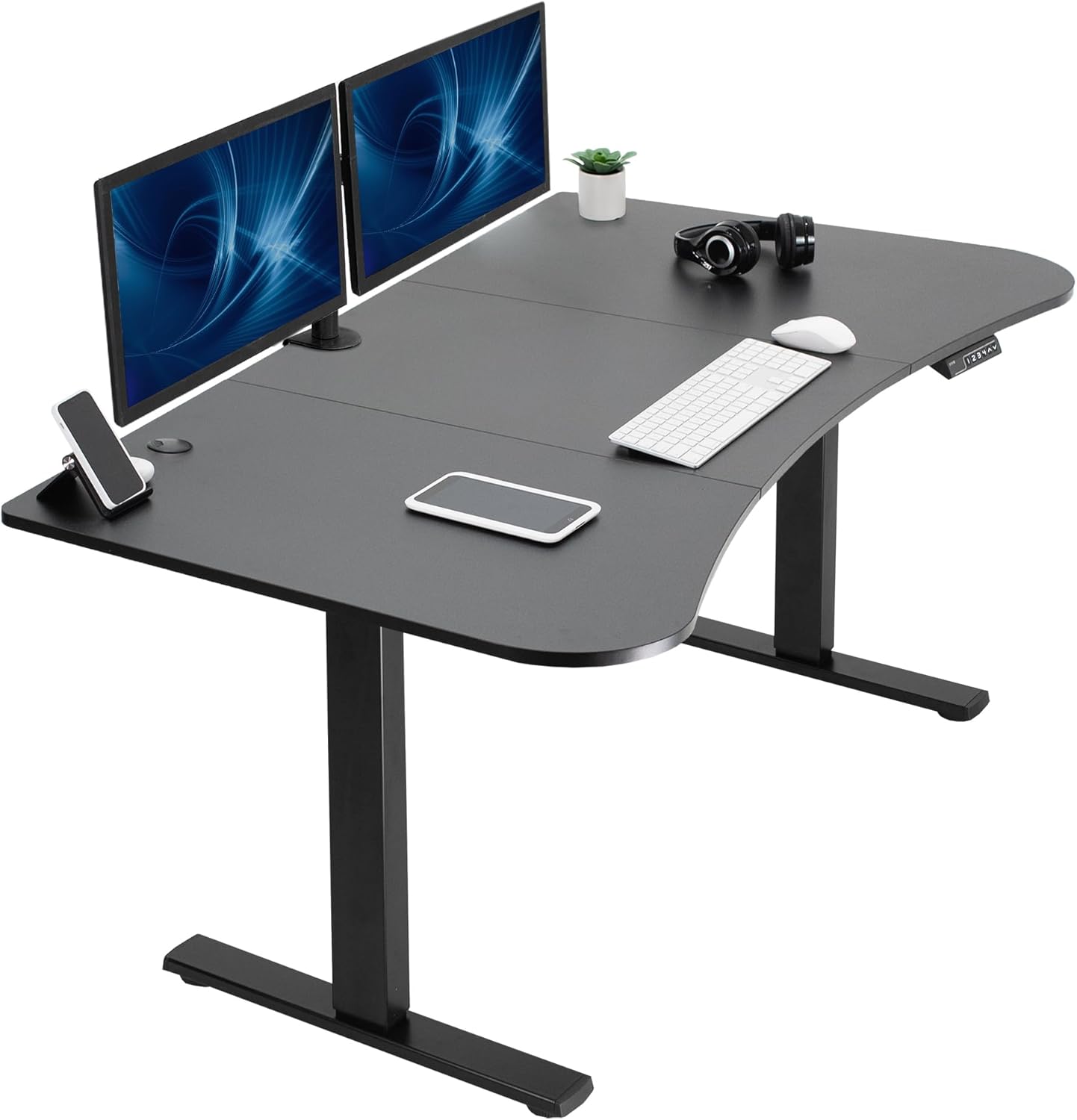 VIVO Electric 63 x 32 in Standing Desk, Memory Height Adjustment, 1B Series, Hol...