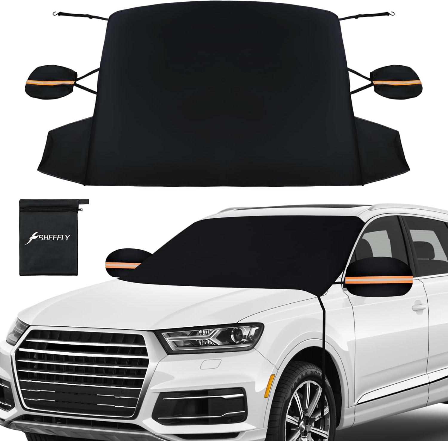 SHEEFLY Car Windscreen Cover for Winter, Car Windshield Cover for Ice and Snow,6...