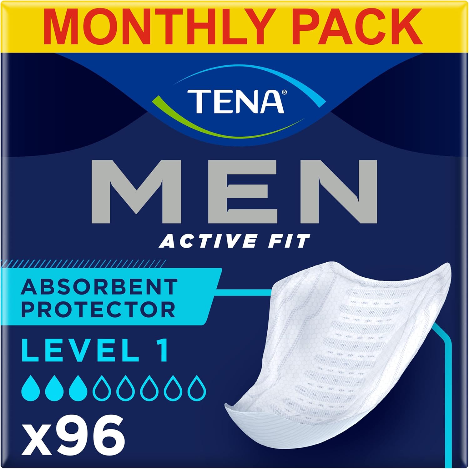 TENA Men Incontinence Pads, Specially Engineered Absorbent Protector for Light B...
