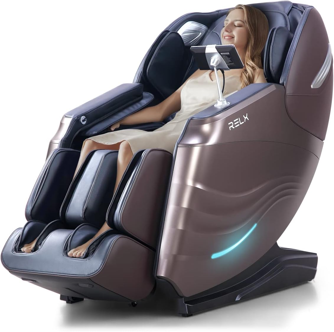 RELX Massage Chair Full Body, 15 Modes Zero Gravity SL-Track Shiatsu Massage Cha...