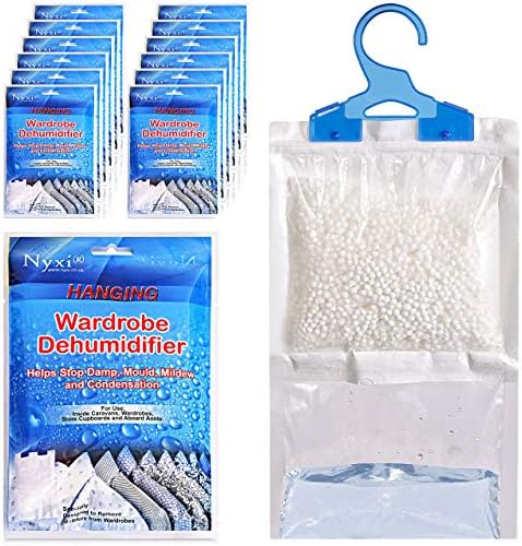 Nyxi Set of 12 Hanging Interior Wardrobe Dehumidifier - 230g Each Bag - Ideal to...