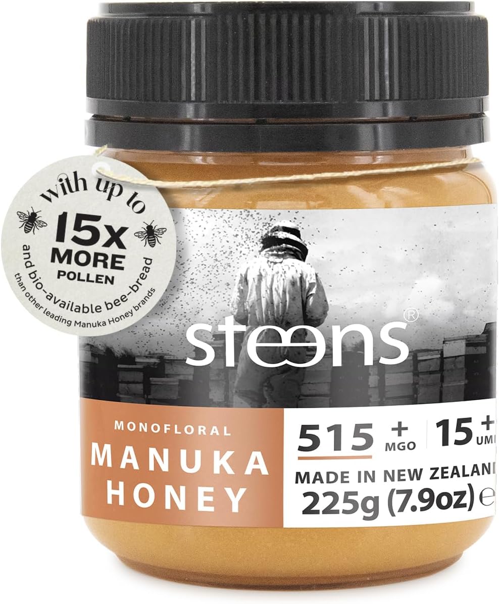Steens Manuka Honey - MGO 515+ - Pure & Raw 100% Certified UMF 15+ Manuka Honey...