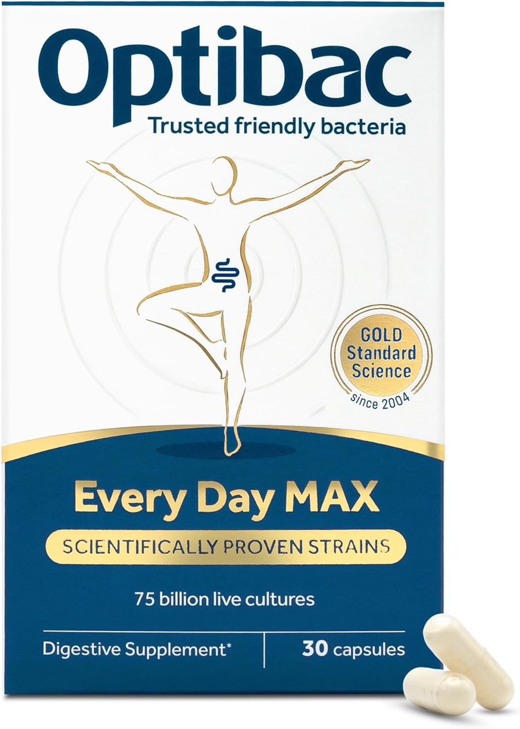 Optibac Probiotics Every Day MAX - Premium Vegan Digestive Probiotic Supplement...