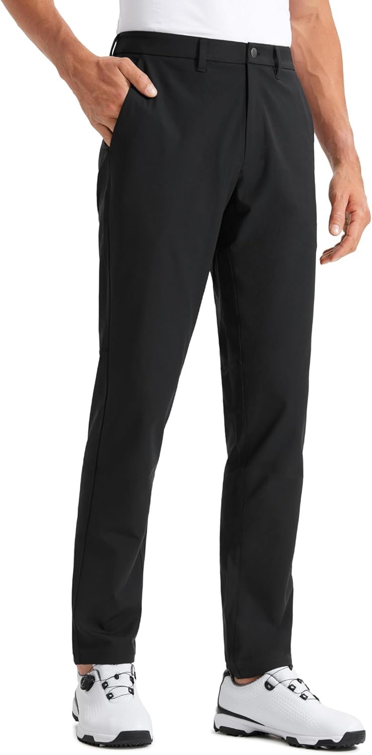 Top CRZ YOGA Men's All Day Comfy Golf Pants, Premium Lightweight Quick Dry Trous...