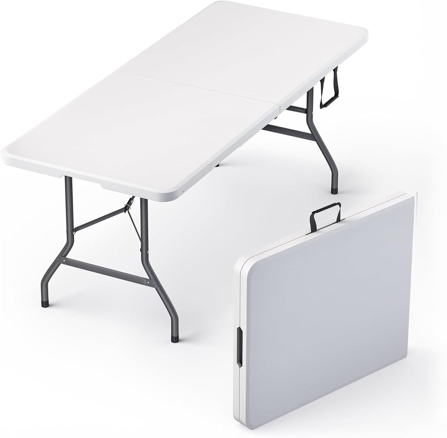 6 Feet Foldable Table, Special Table with Built-In Handle, Innovative Foldable F...