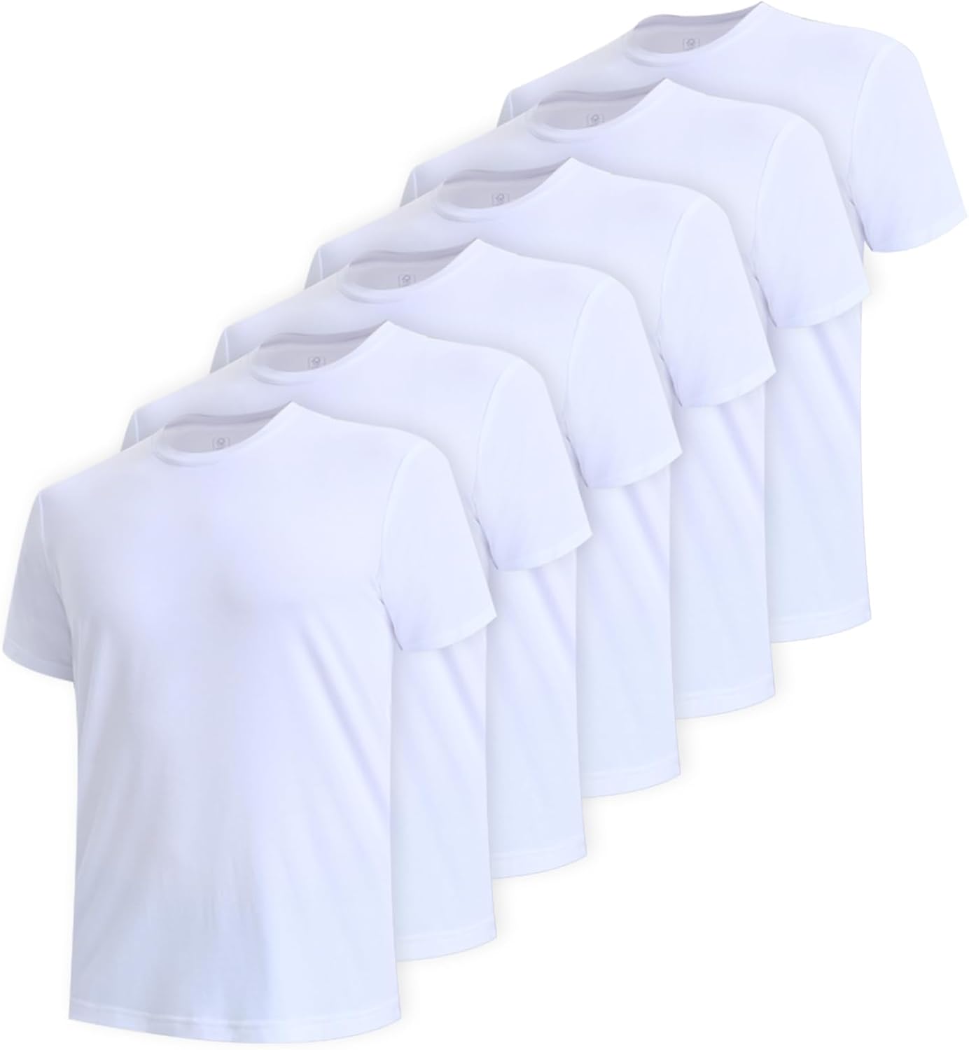 High-Quality BAMBOO COOL Men's Undershirts, Special Moisture-Wicking Crewneck T...