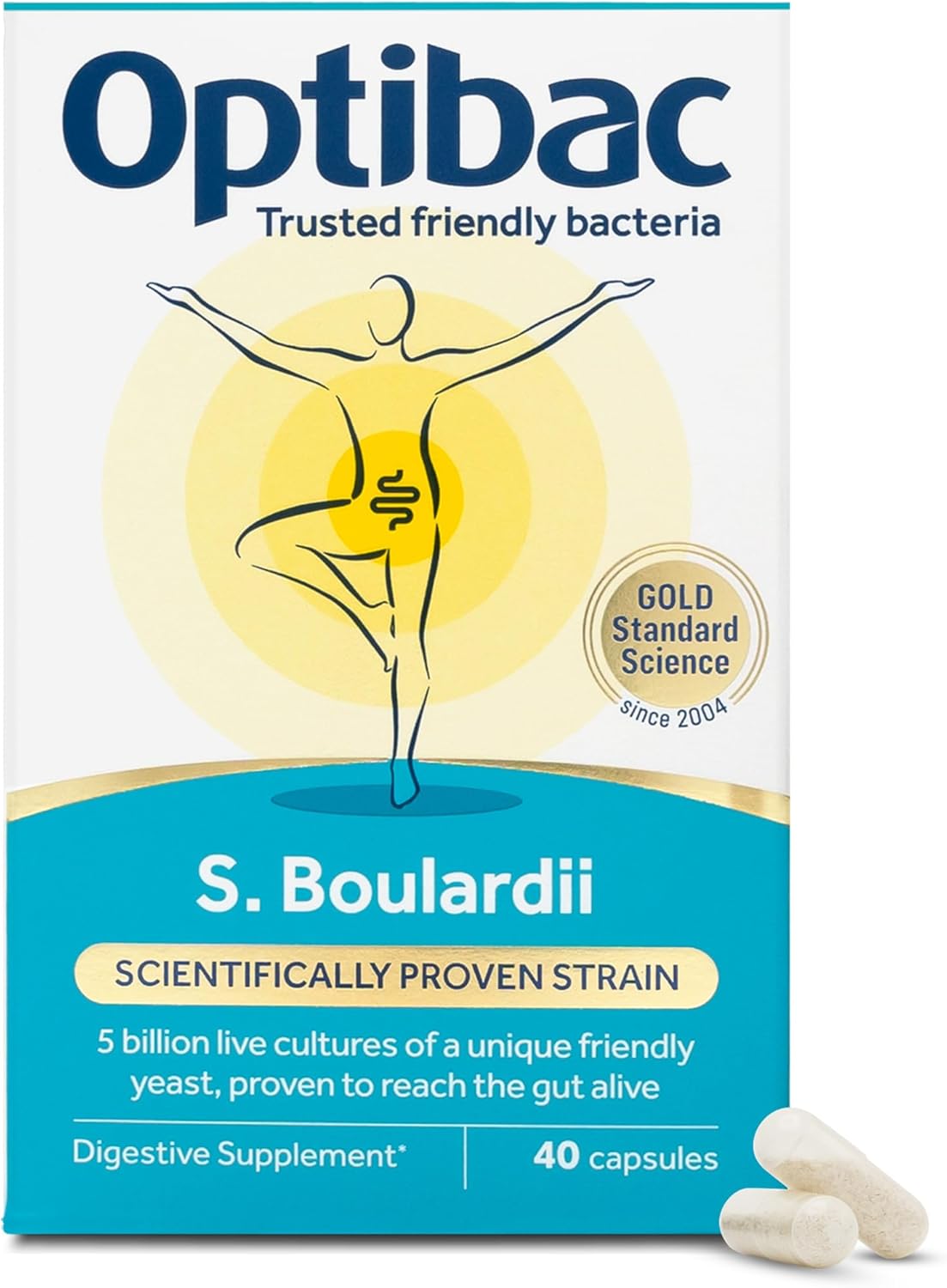 Optibac Probiotics Saccharomyces Boulardii - Vegan Digestive Probiotic Supplemen...