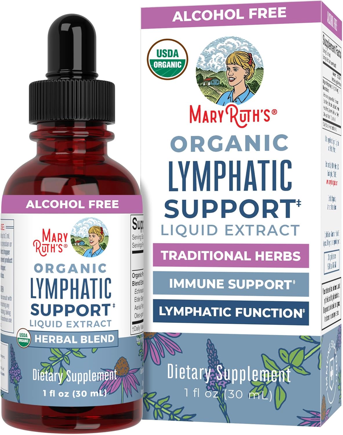 Premium MaryRuth's Lymphatic Support Drops, Special Lymphatic Cleanse Immune Sup...