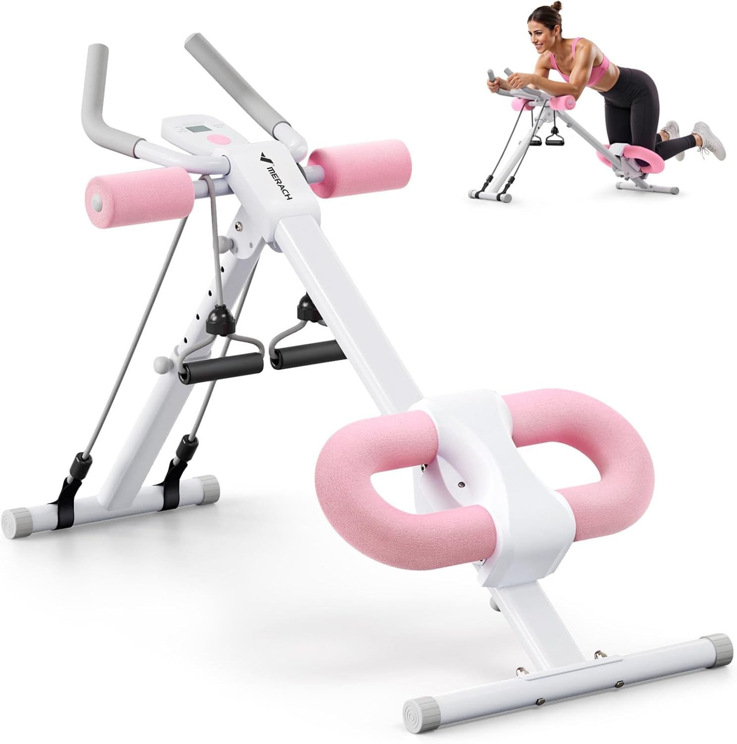 MERACH Ab Machine, Ab Workout Equipment, Adjustable Ab Trainer Machine for Abs W...