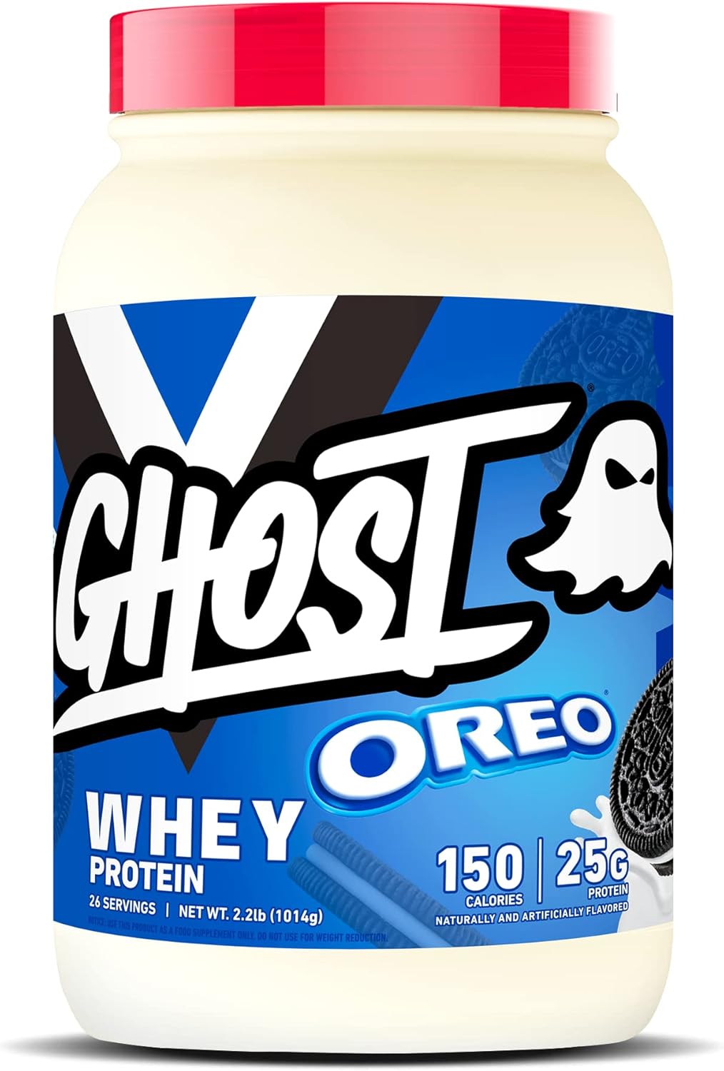 GHOST Whey Protein Powder, Oreo - 2LB, 25G of Protein - Whey Protein Blend -Post...