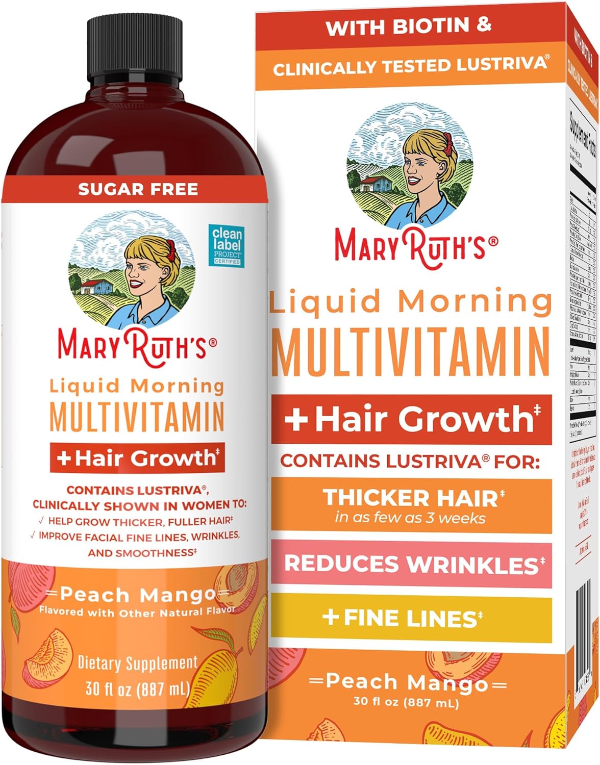 MaryRuth's Liquid Multivitamin+Hair Growth | Clinically Tested for Thicker Hair...