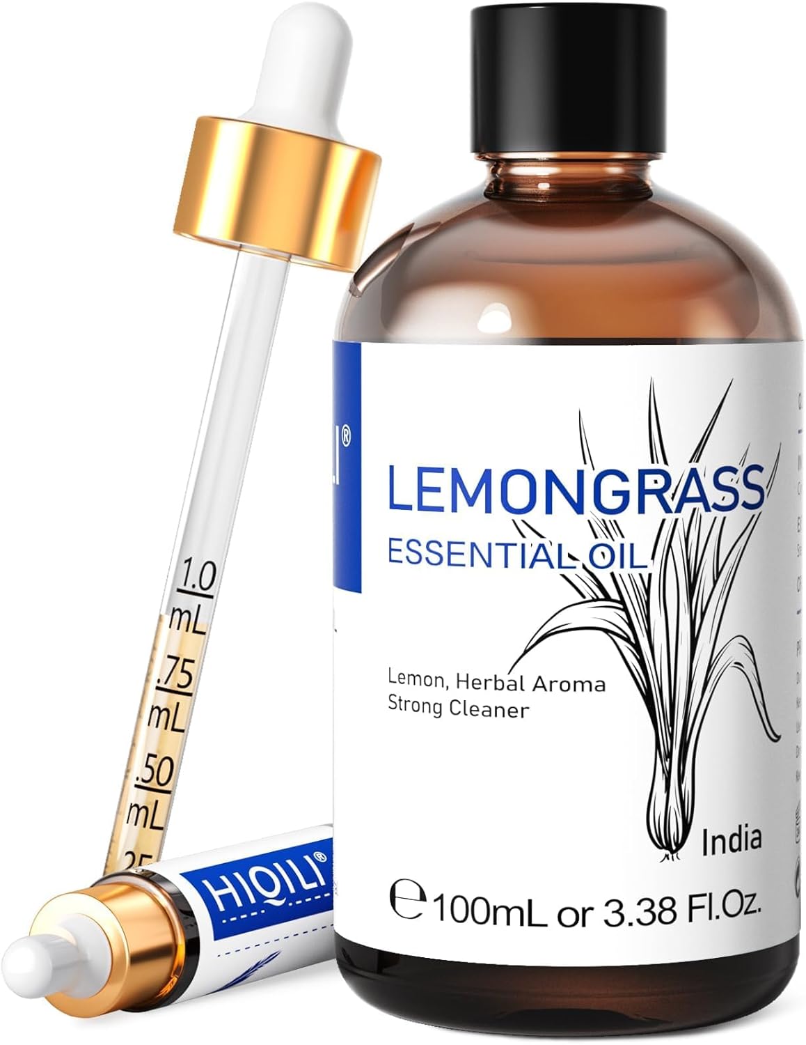 Premium HIQILI Lemongrass Essential Oil, Special Aromatherapy Oil for Natural Mo...