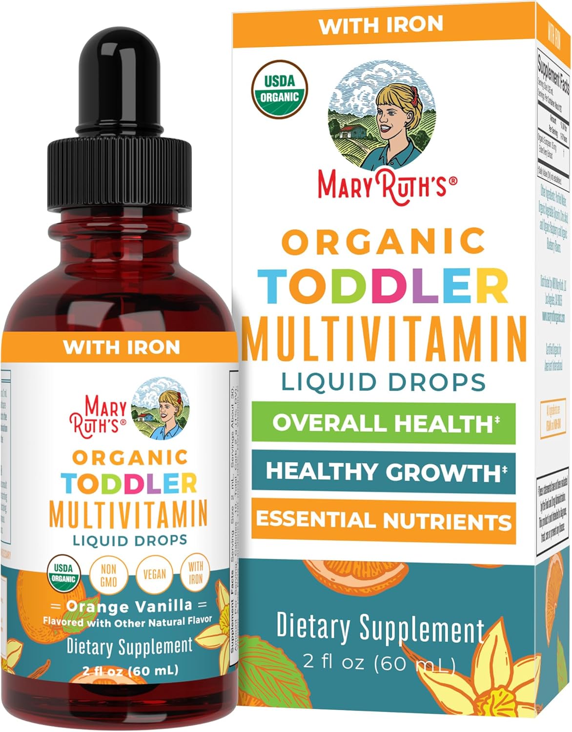 MaryRuth Organics Multivitamin, Premium Multivitamin Supplement for Optimal Heal...