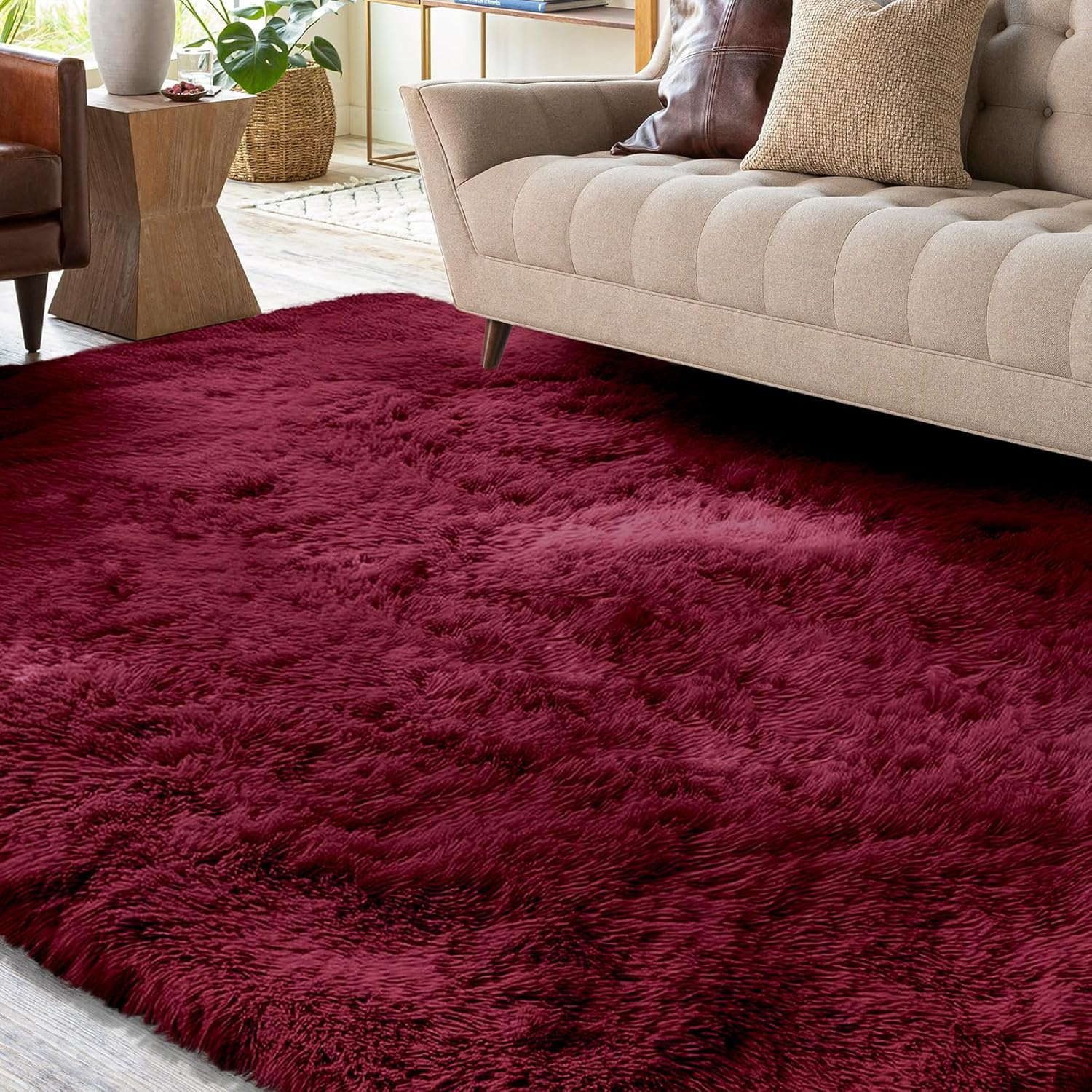 Soft Area Rugs, Luxurious Plush Fluffy Bedroom Rugs, Unique Non-slip Shaggy Rugs...