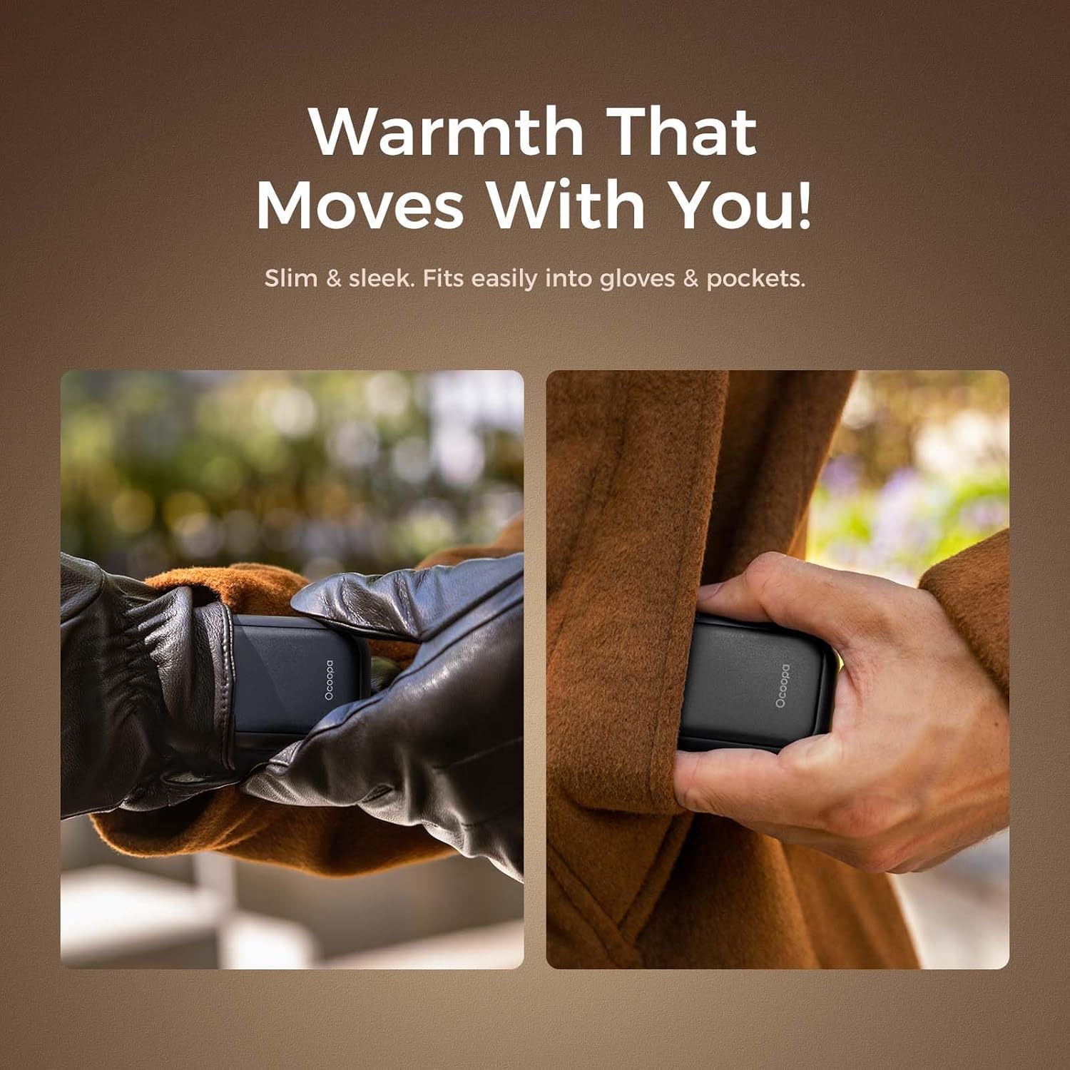 OCOOPA Magnetic Rechargeable Hand Warmers 2 Pack, Card-style Electric Hand Warme...