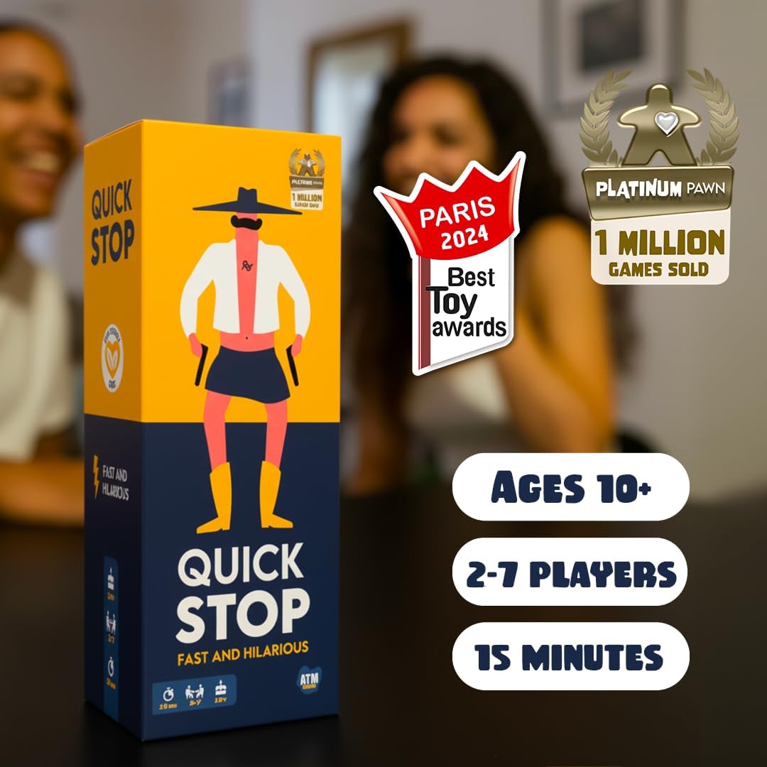 QUICKSTOP | Card Game for Family and Friends | Fast and Hilarious | 2-7 players...