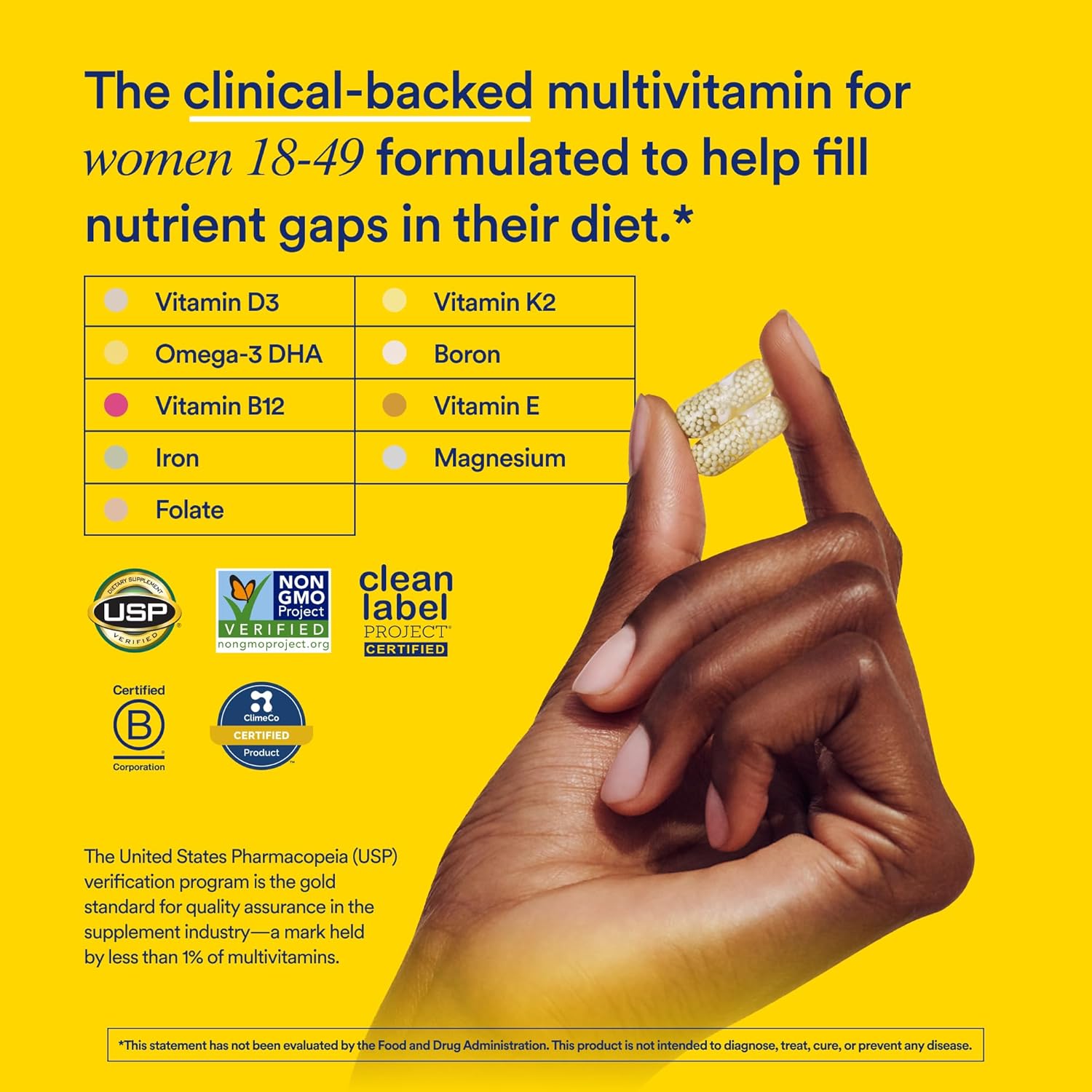 Ritual Multivitamin for Women 18+ with Vitamin D3 for Immune Support*, Vegan Ome...