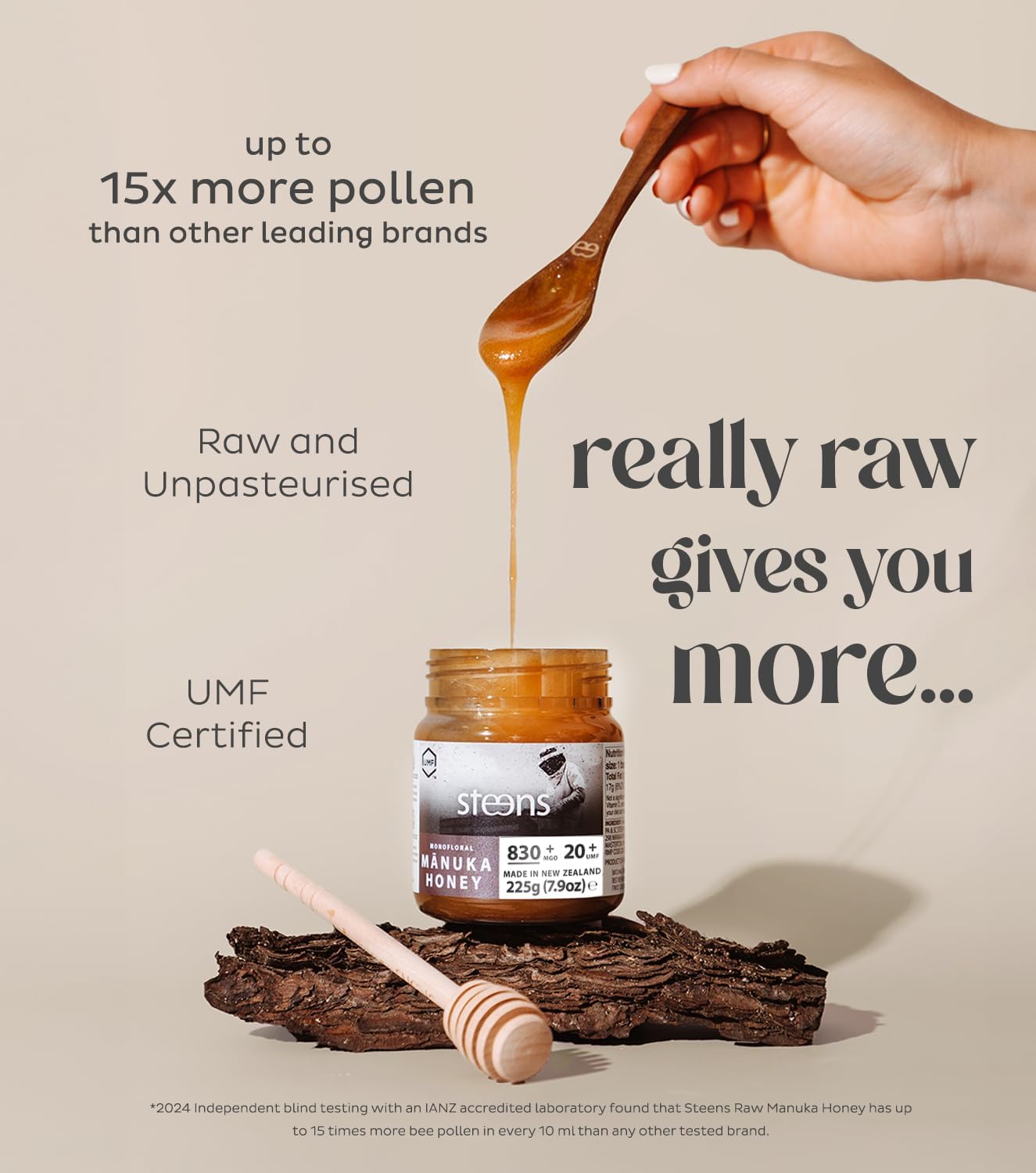 Steens Manuka Honey MGO 830+ Pure & Raw 100% Certified UMF 20+ Manuka Honey - Bo...