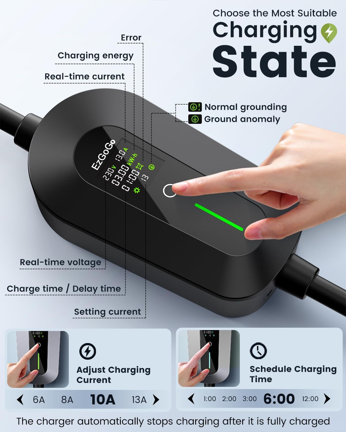 High-Quality EV Charger Cable, Type 2 to 3 Pin Plug for Efficient Electric Car C...