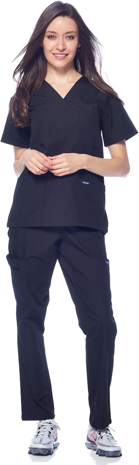 Dagacci Scrubs Medical Uniform Women and Man Scrubs Set Medical Scrubs Top and P...