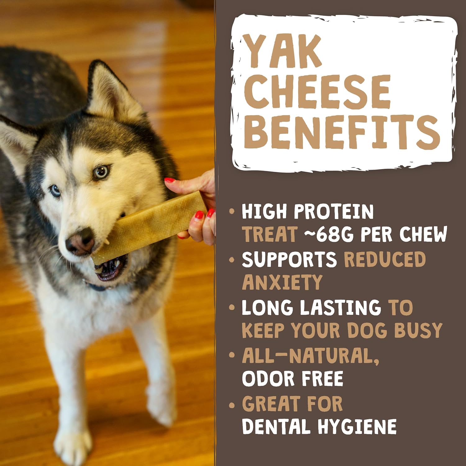 Mighty Paw Yak Cheese Dog Chews – All-Natural Long Lasting Hard Chew for Aggress...