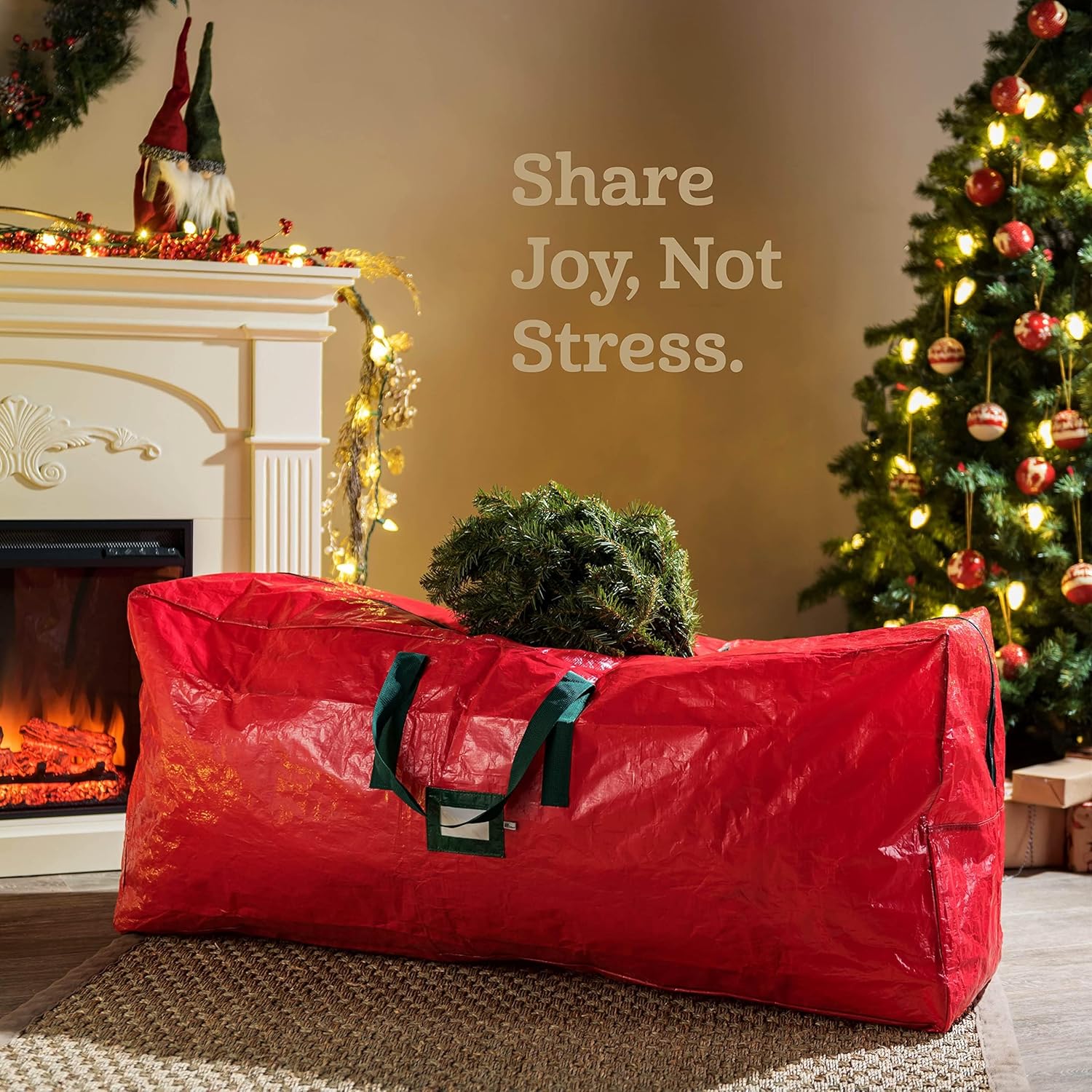 ZOBER 9 Ft Large Christmas Tree Storage Bag - Fits 9 Ft Artificial Trees - Plast...