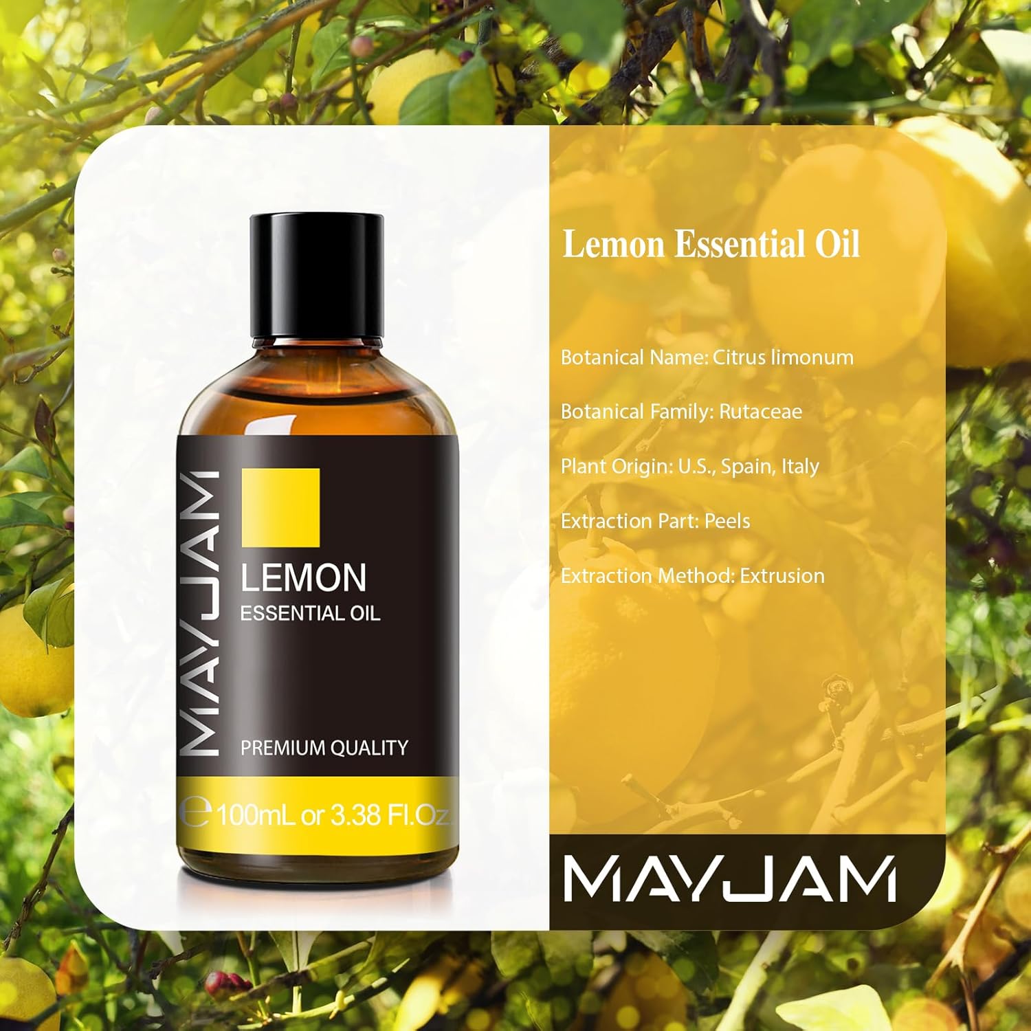 MAYJAM Lemon Essential Oils, Special Lemon Oil for Diffuser, Innovative Essentia...
