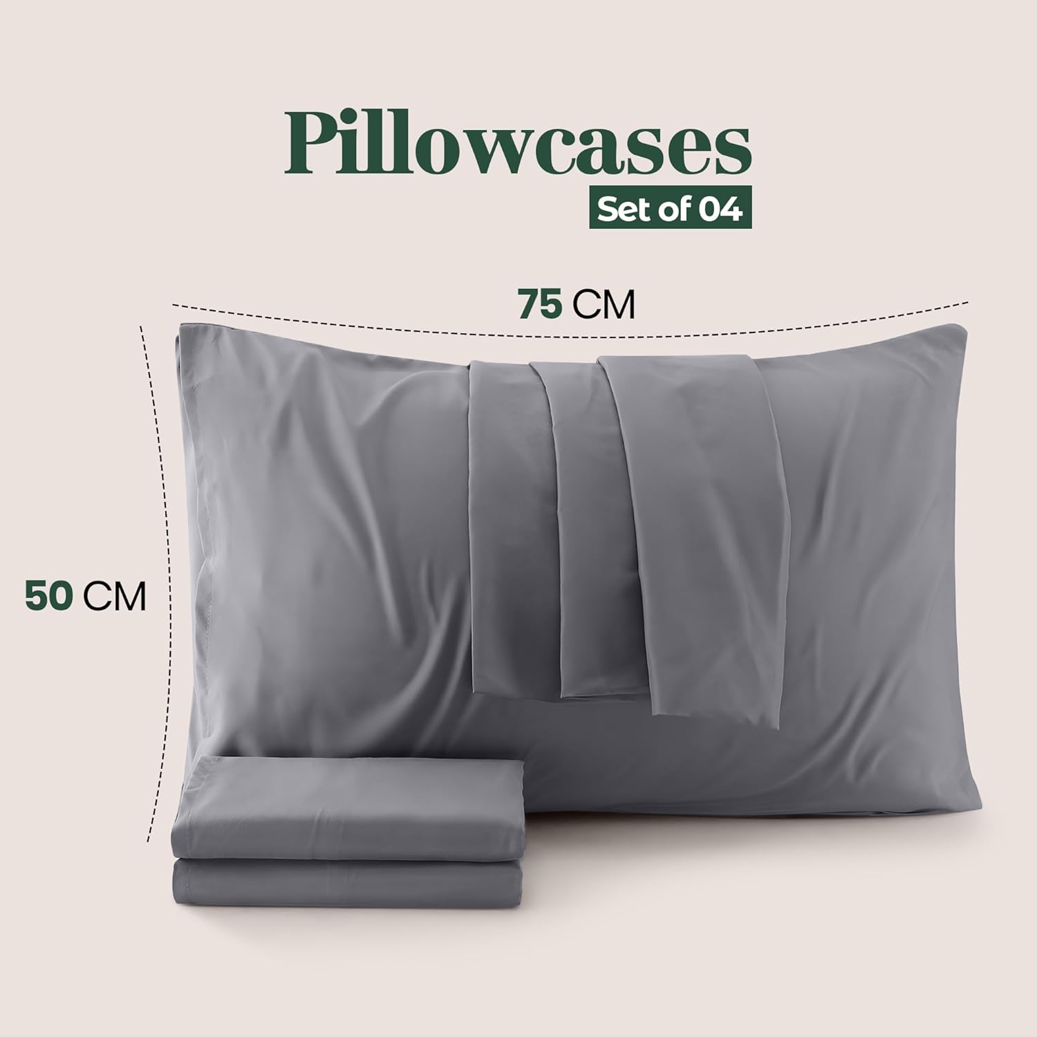 Utopia Bedding - 4 Pack Pillow Cases - OEKO-TEX - Standard Size 50x75 cm - 100%...