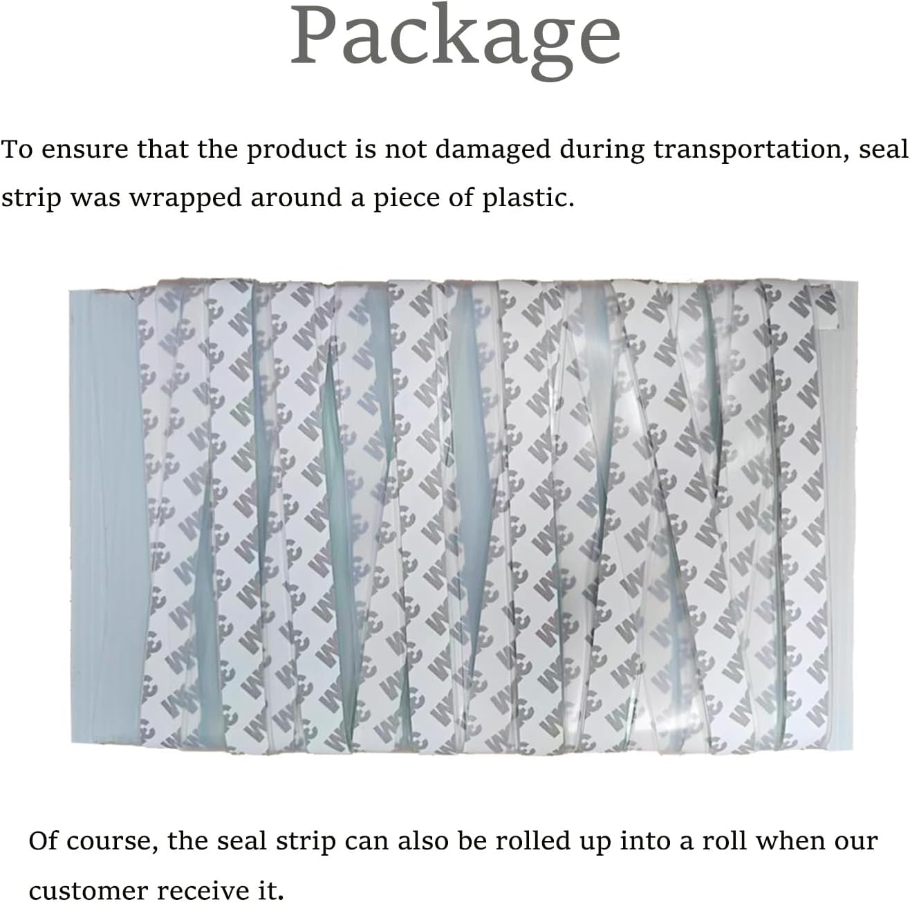 Silicone Seal Door Strip Bottom - 8M/26ft (W: 25MM) Silicone Sealing Sticker Sel...