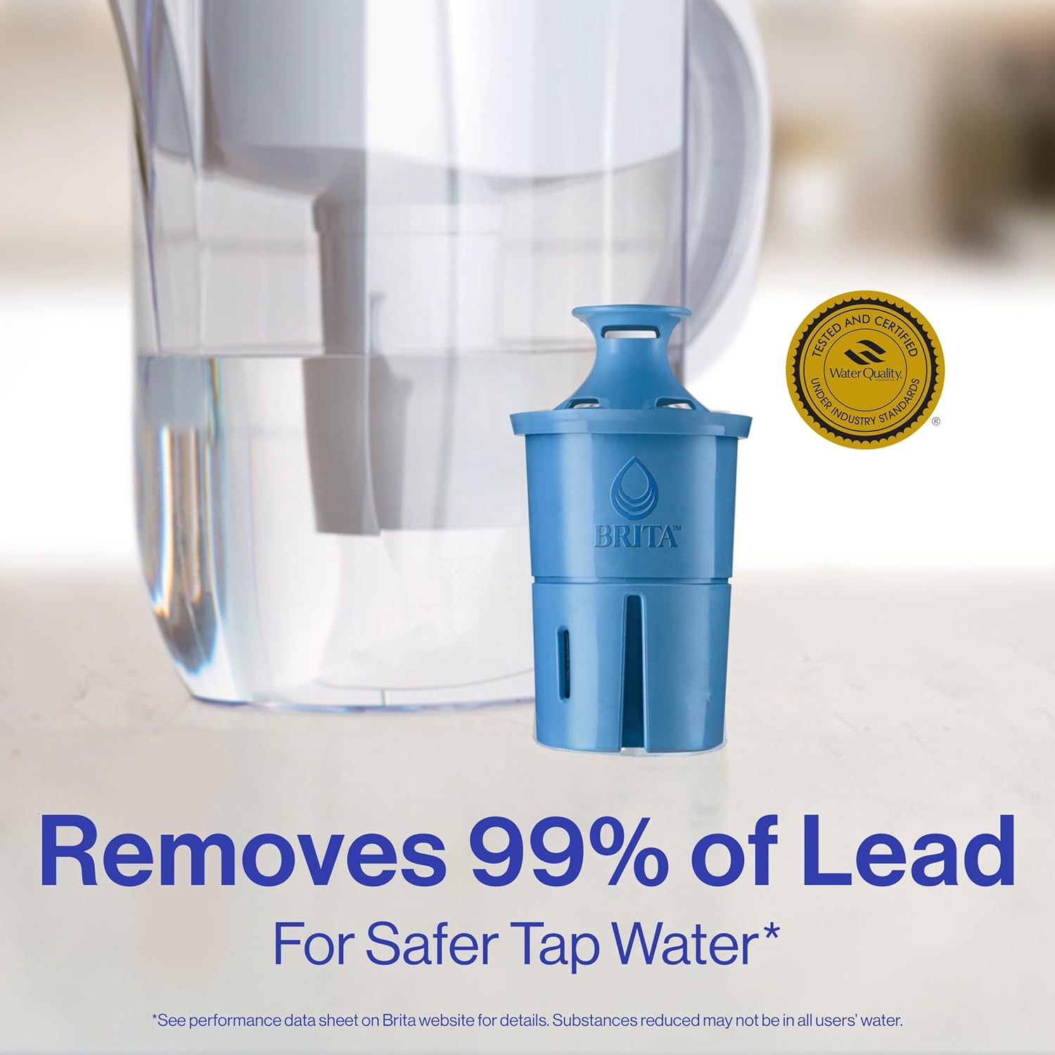 Brita Water Pitcher, Everyday Elite Filter, Removes 99% of Lead, Includes 1 Filt...