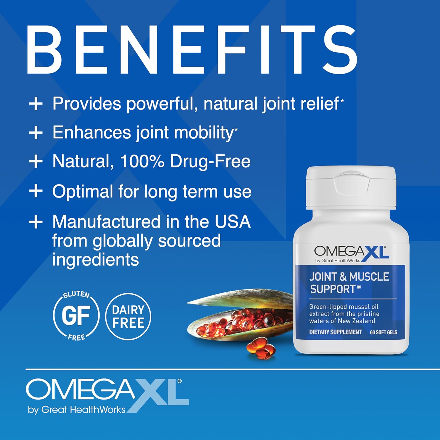 OmegaXL Joint Support Supplement - Natural Muscle...