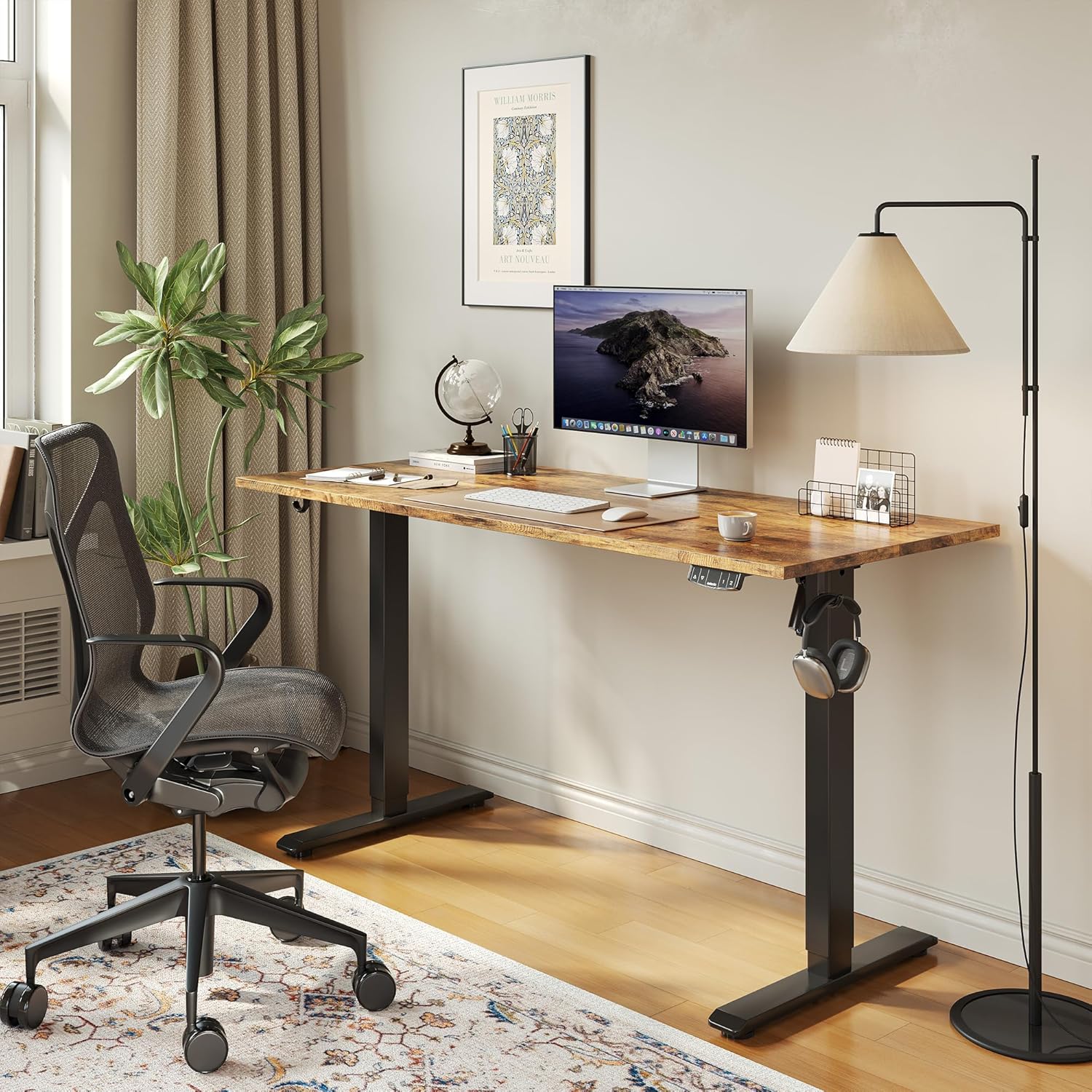 Agilestic Electric Standing Desk, 48 x 24 Inches Height Adjustable Desk, Sit Sta...