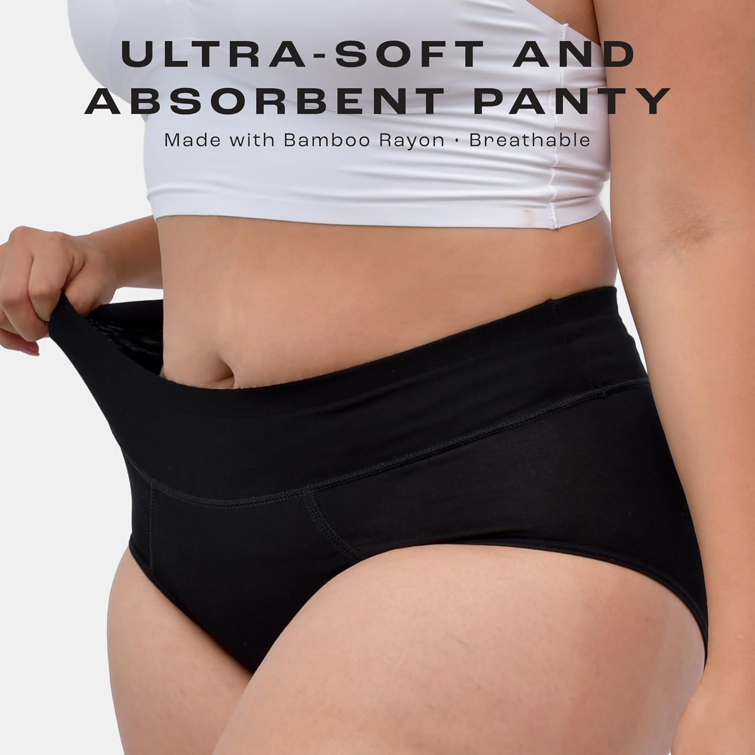 Bambody Absorbent Panties, Period Underwear for Women and Teens - All-Day Long -...