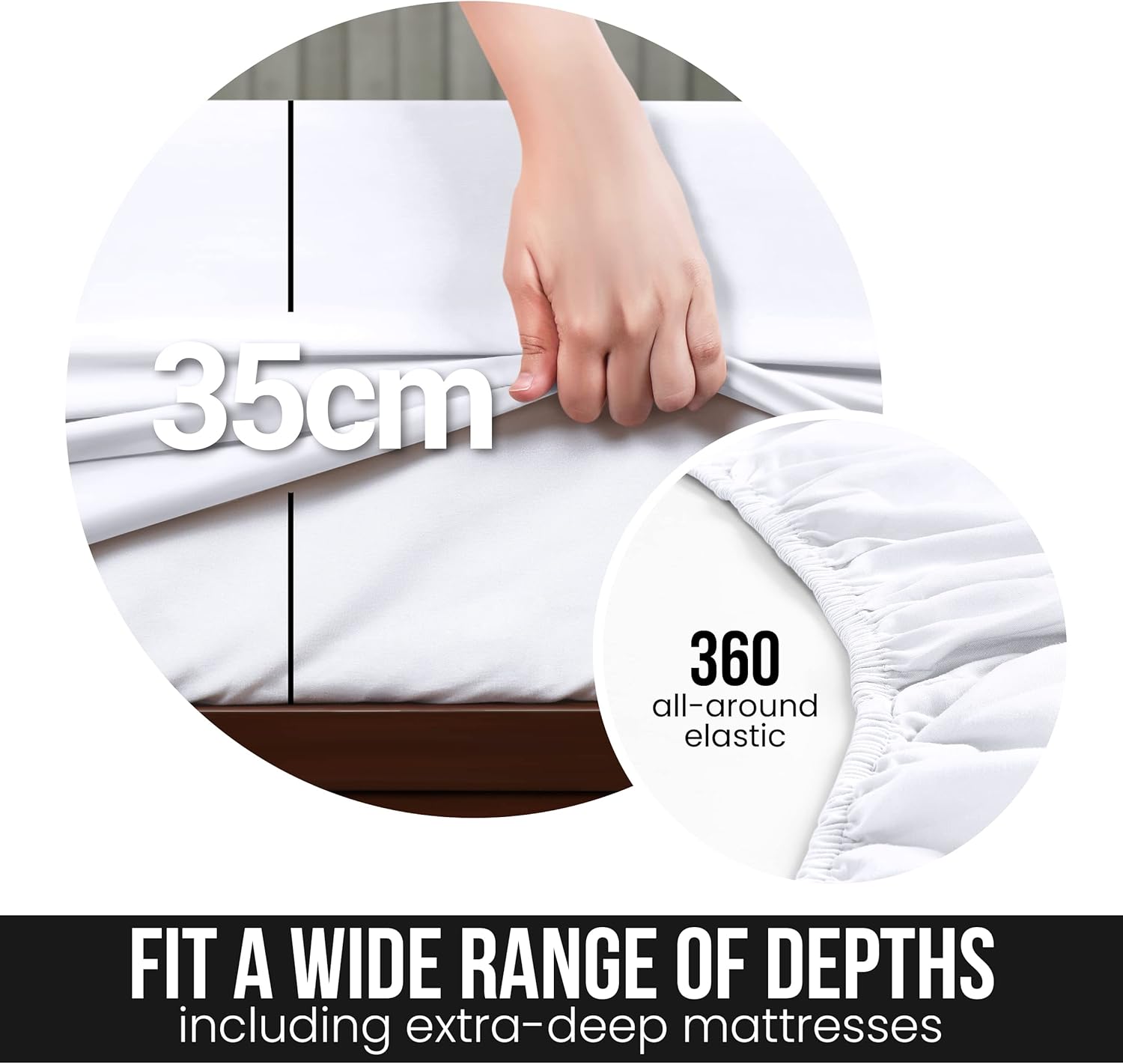 Utopia Bedding 4 Piece Double Bedding Set - Duvet Cover, Fitted Sheet with Pillo...