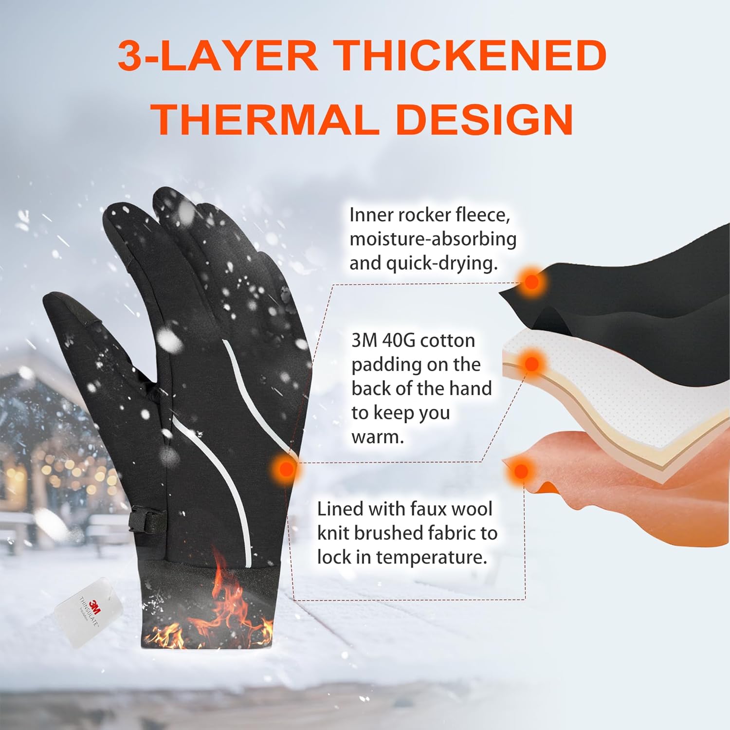 Origem Thermal Gloves, Unique 3M Thinsulate Winter Gloves for Men and Women, Hig...