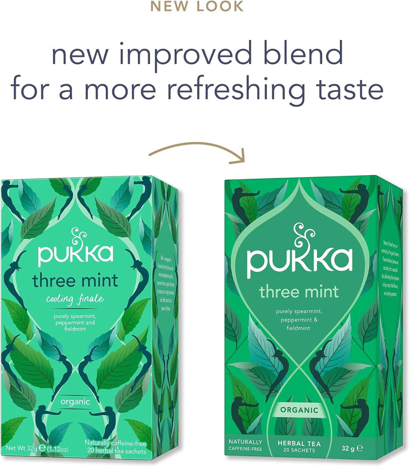 Pukka Herbs | Three Mint Organic Herbal Tea Box | Tea Infusion With Spearmint, P...