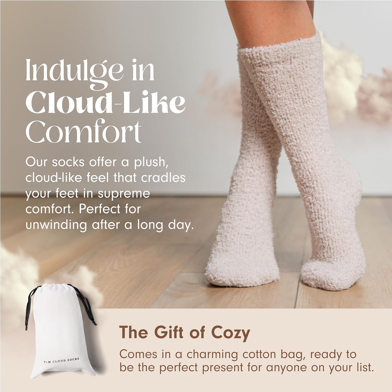 Unboxme Gifts Warm & Cozy Ultra-Luxe Cloud Sock for Women & Men - Super Soft Lux...