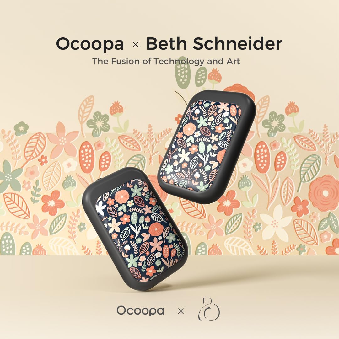 OCOOPA Magnetic Rechargeable Hand Warmers 2 Pack, Card-style Electric Hand Warme...