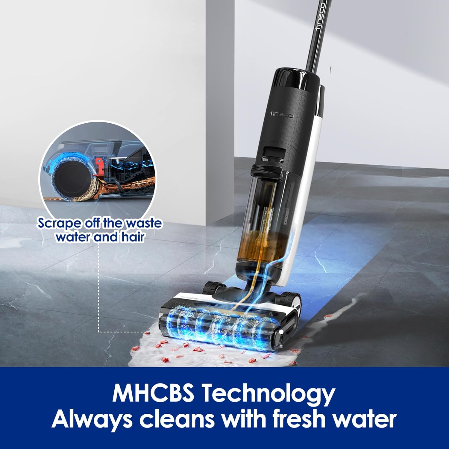 Tineco Floor ONE S7 PRO Cordless Wet Dry Vacuum Cleaner, Smart Floor Cleaner Mop...