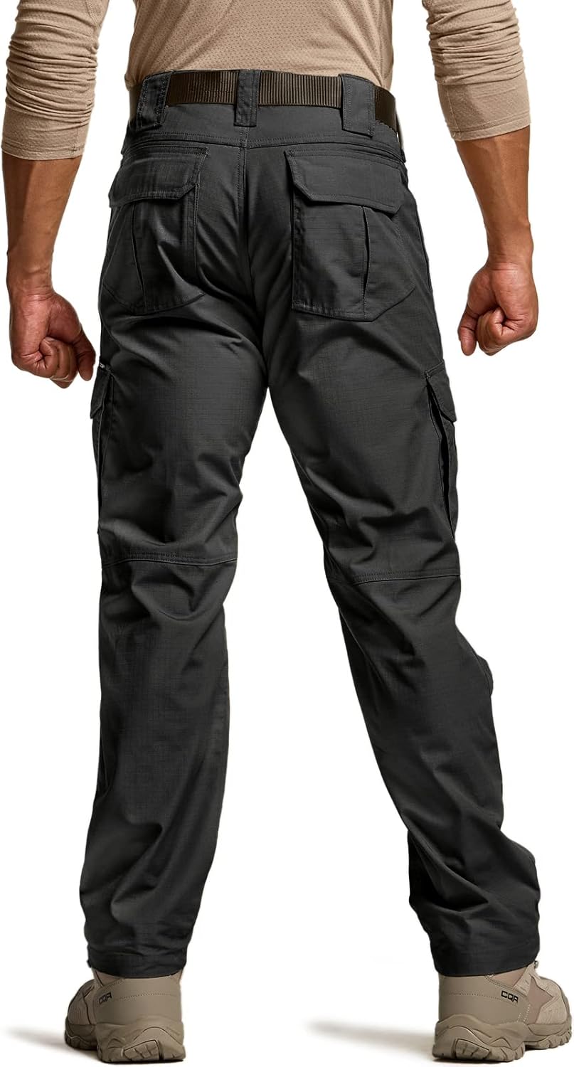 CQR Men's Tactical Pants, Water Resistant Ripstop Cargo Pants, Lightweight EDC W...