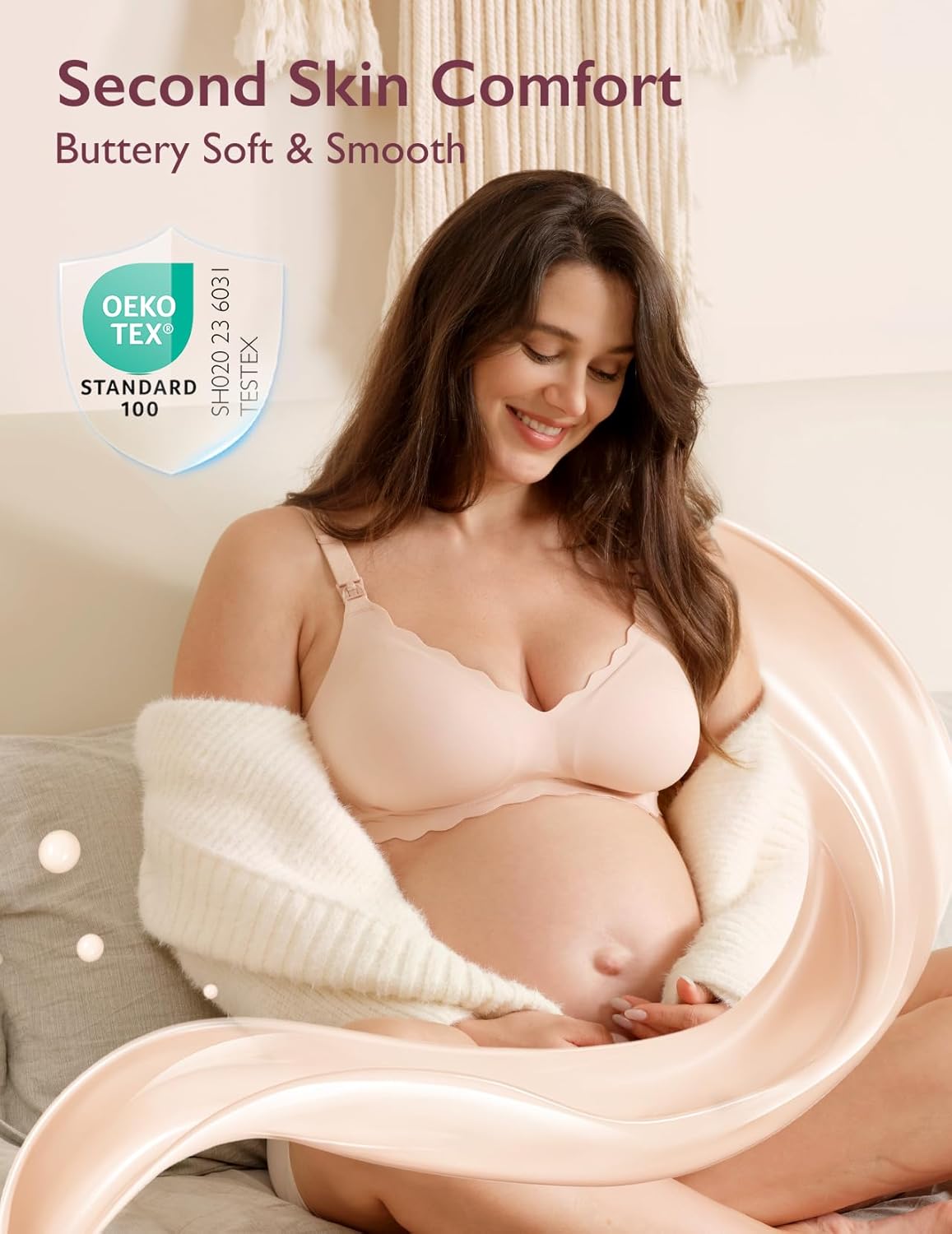 Momcozy Nursing Bras for Breastfeeding, Seamless Pregnancy Maternity Bra Wireles...
