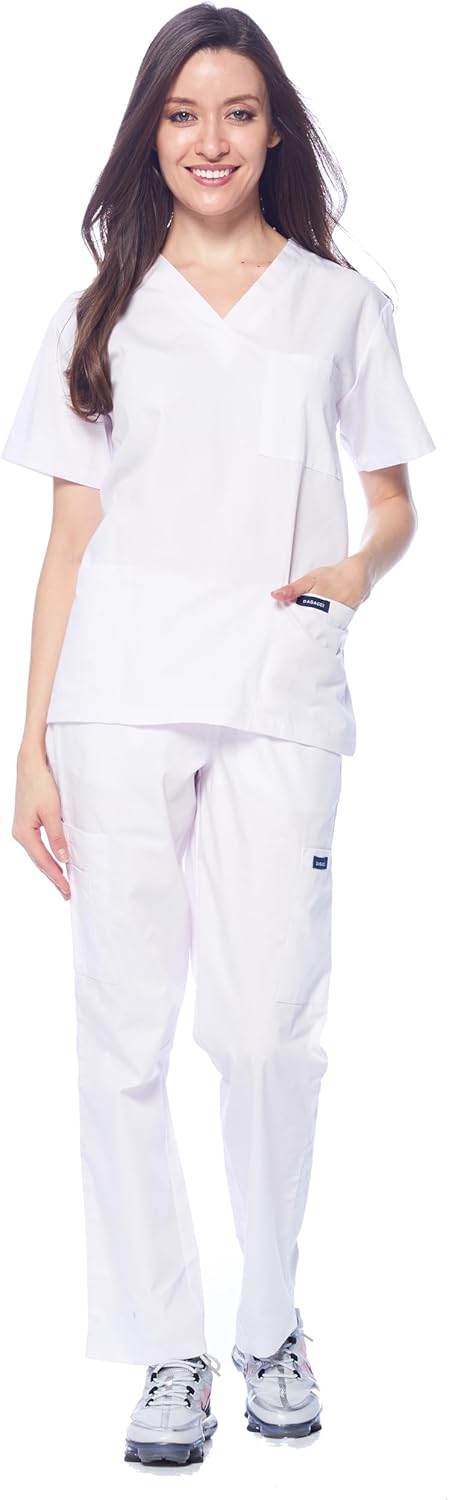 Dagacci Scrubs Medical Uniform Women and Man Scrubs Set Medical Scrubs Top and P...