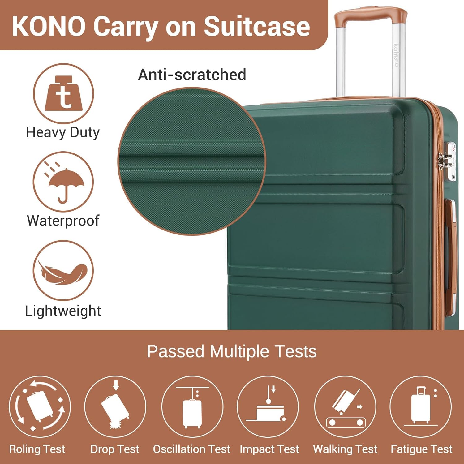 Unique Kono Fashion Hand Luggage, Special Lightweight ABS PC Hard Shell Trolley,...