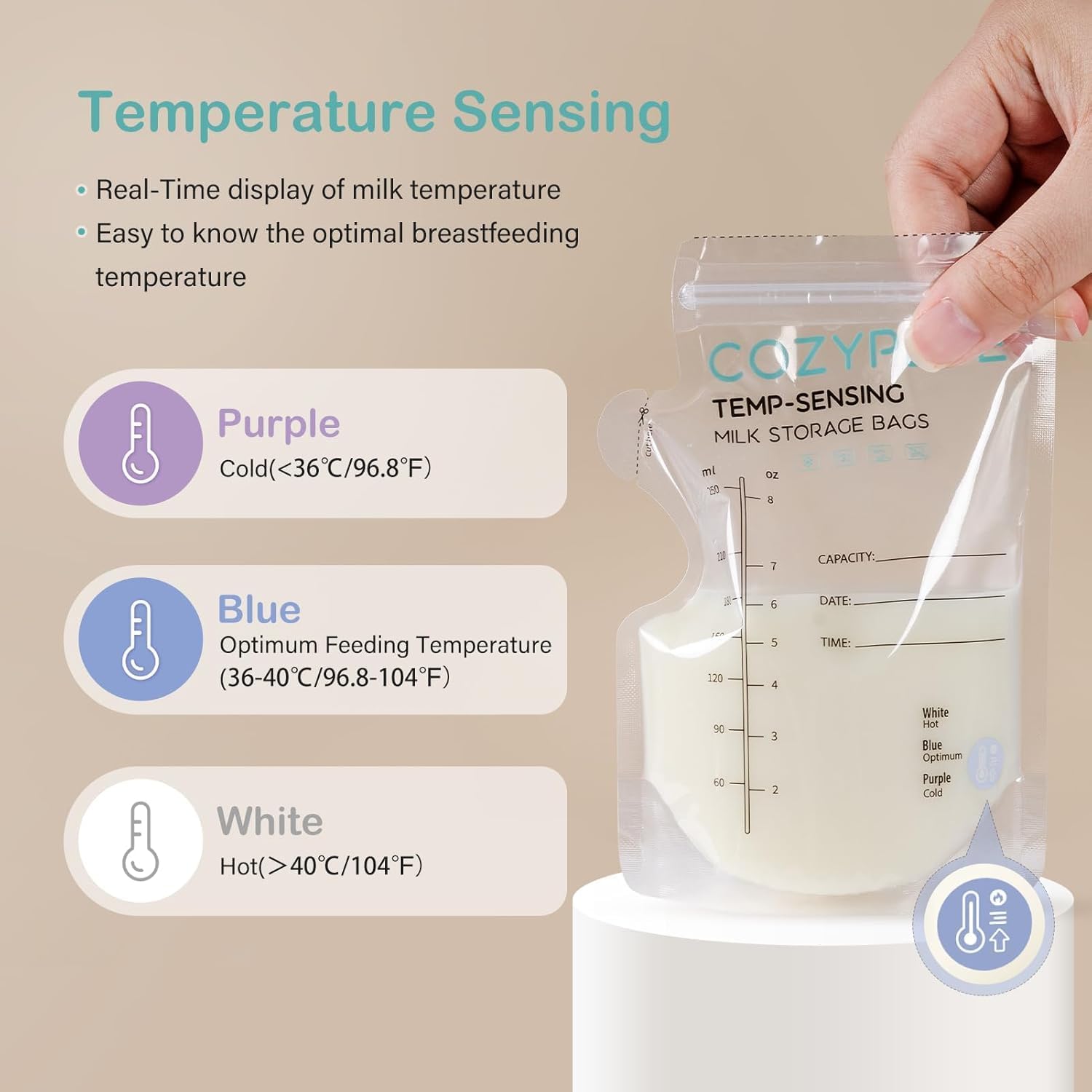 200 Pcs Breastmilk Storage Bags, 8oz/250ml Breast Milk Storing Bag with Pour Spo...