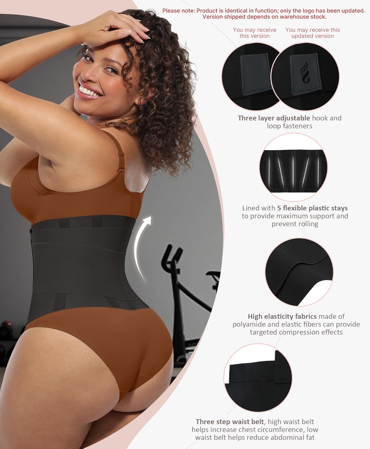 FeelinGirl Waist Trainer Belt Waist Cincher Trimmer Ab Belt Tummy Control Body S...