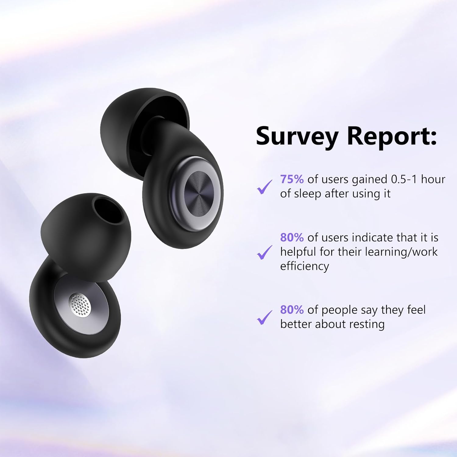 Ear Plugs for Sleep Noise Cancelling -45dB, Customized Soft Earplugs for Concert...