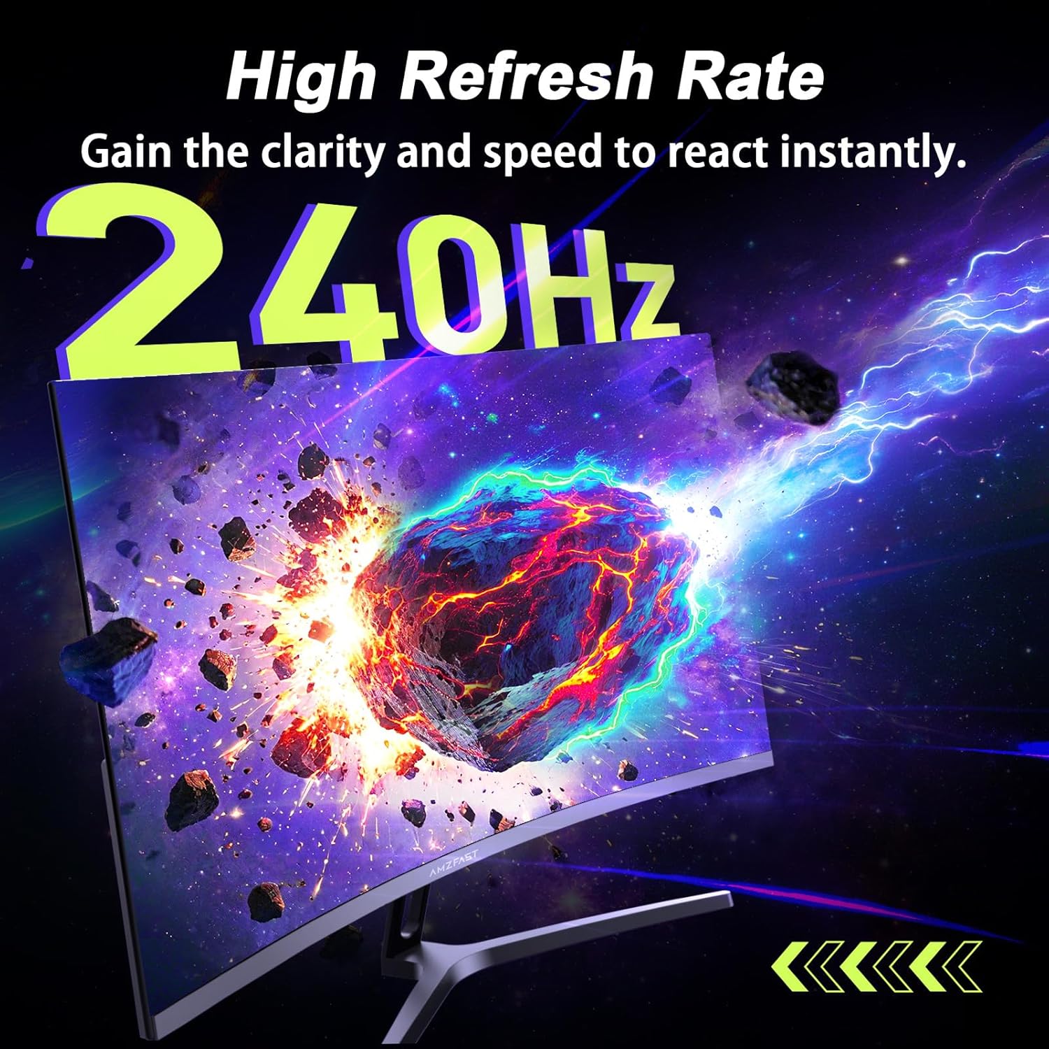 Innovative Amzfast 32 Inch 240Hz Curved Gaming Monitor, High-Quality PC Monitor...