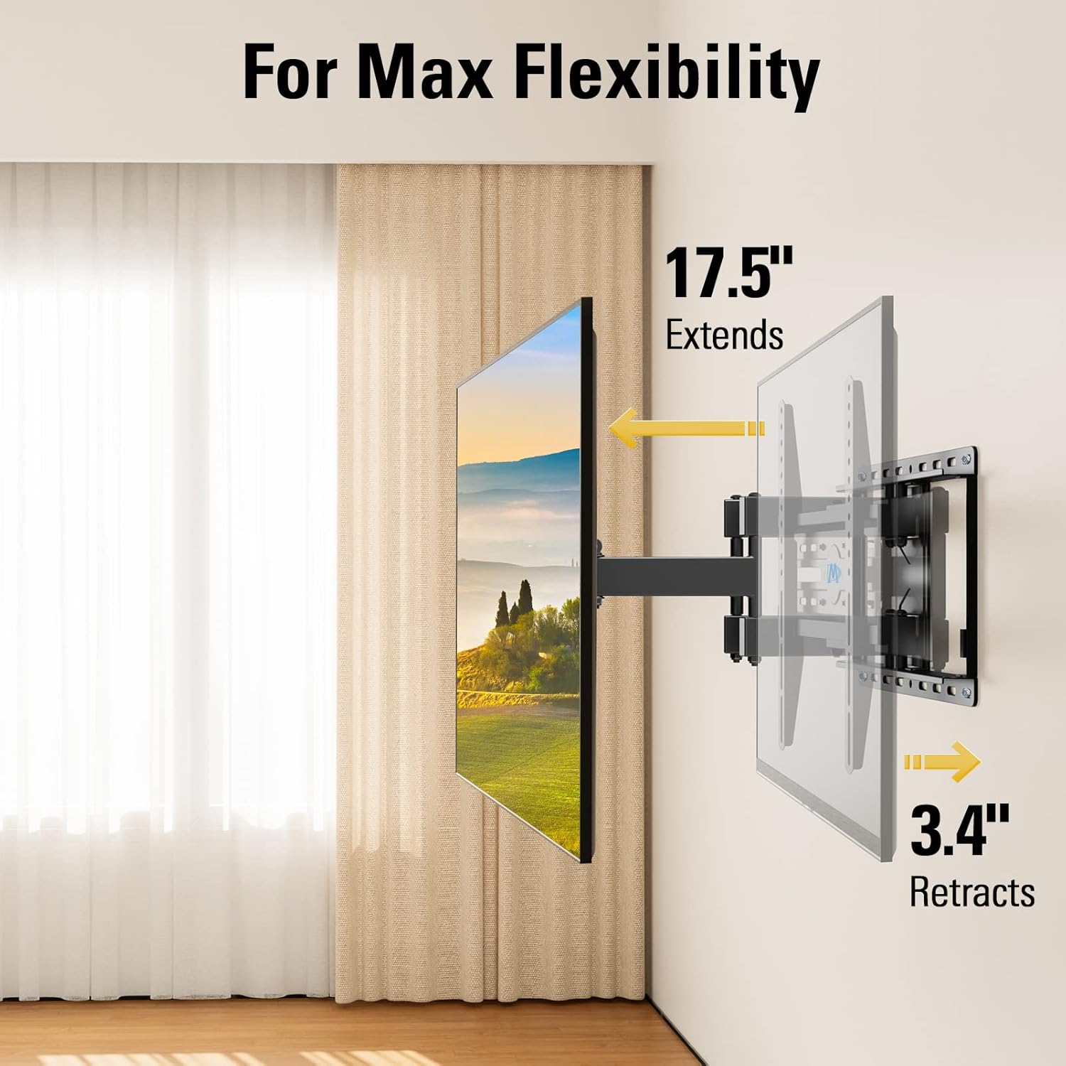 Mounting Dream TV Wall Mount for 32-65 Inch Television,Mount with Swivel and Til...